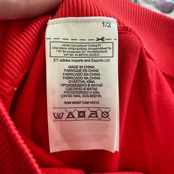 ADIDAS x Stella McCartney Essentials Seamless Mesh Tight Bright Red Size Small - Picture 10 of 11